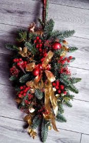 Traditional Christmas Door Swag